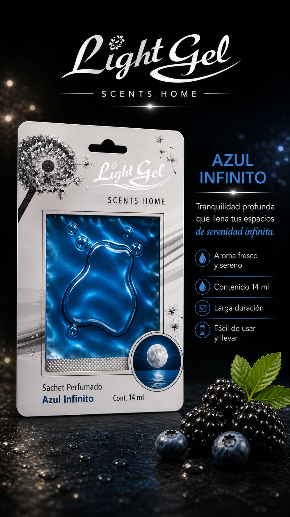 Light Gel Home Scents Infinite Blue